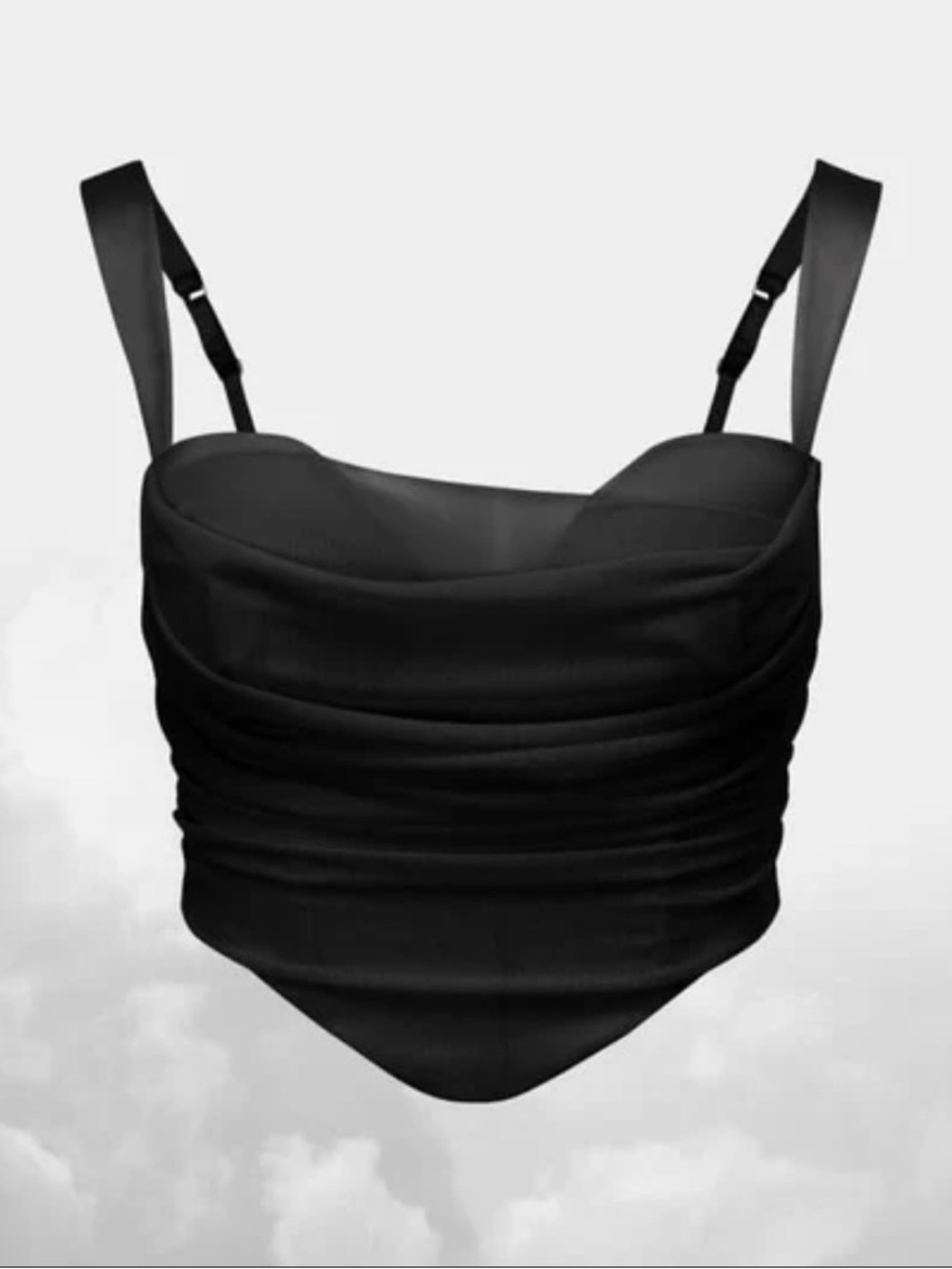 NWT Goddess Ambition Pitch Black Bralette - XL